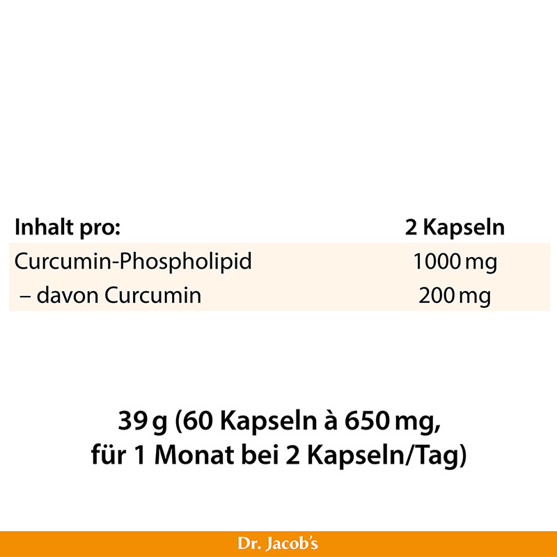 Dr. Jacob's Curcumin-Phospholipid aus Kurkuma-Extrakt
