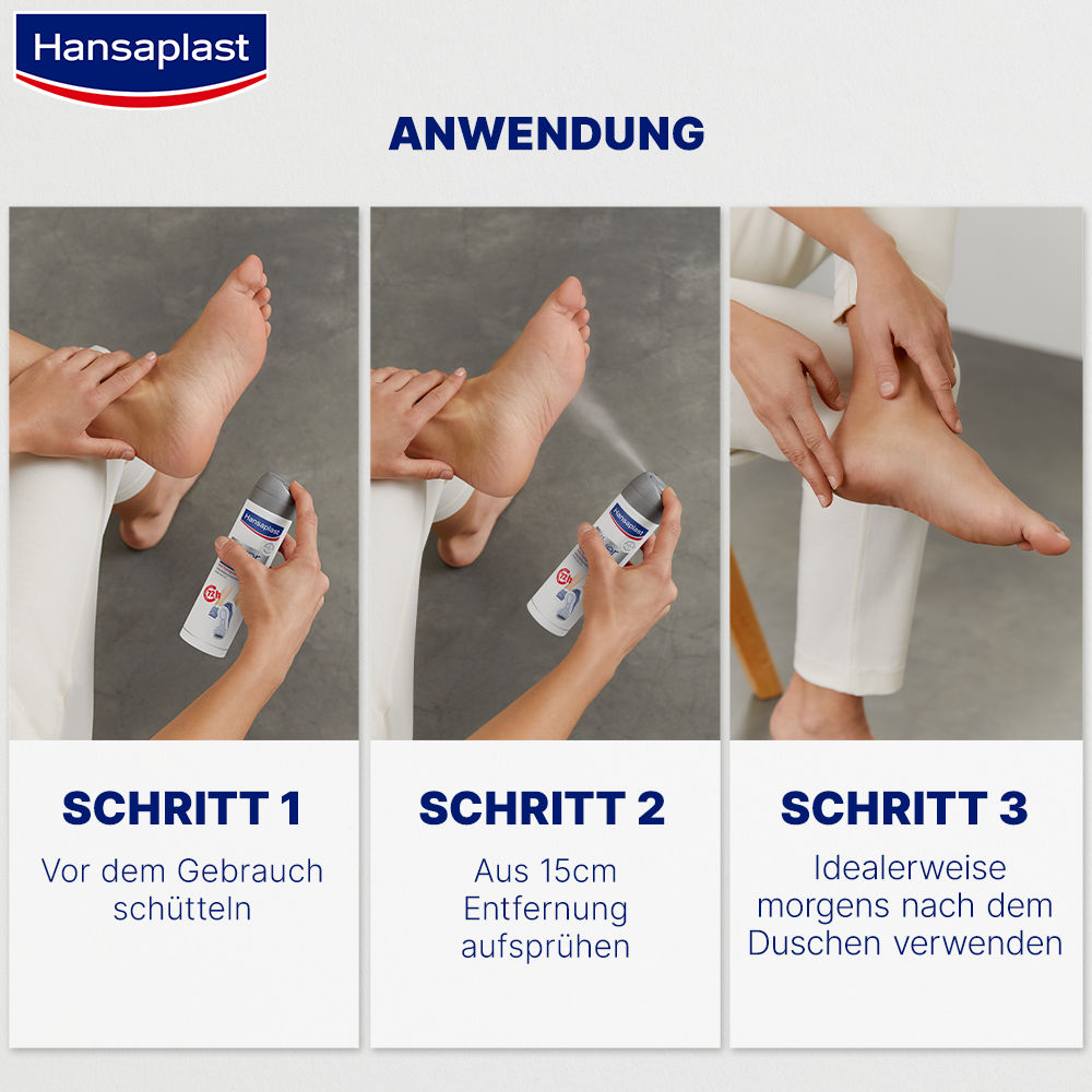 Hansaplast footexpert silver active Fußsspray 150 ml Spray