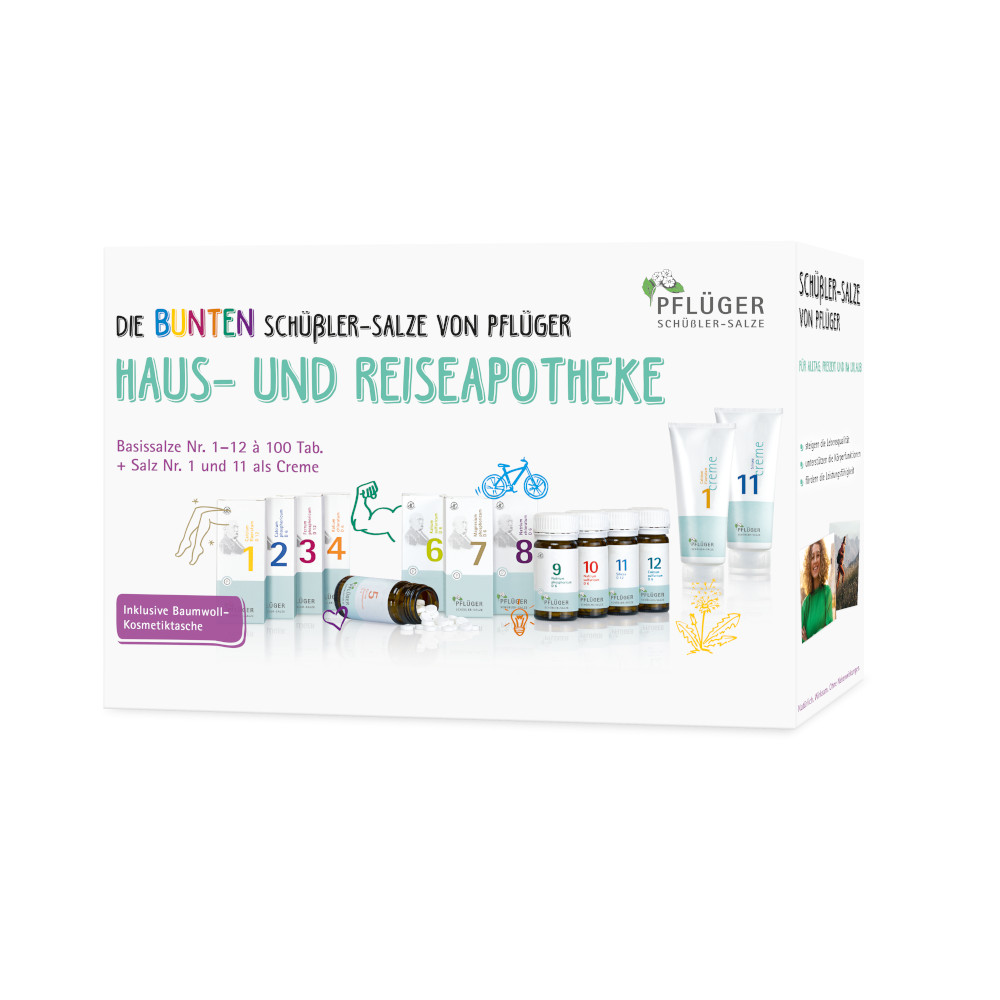 Biochemie / Schüßler-Salze Pflüger Haus- und Reiseapotheke Nr. 1-12 - 12 x 100 Tabl. Nr. 1 + Nr. 11 Creme à 75 g 1 St Kombipackung