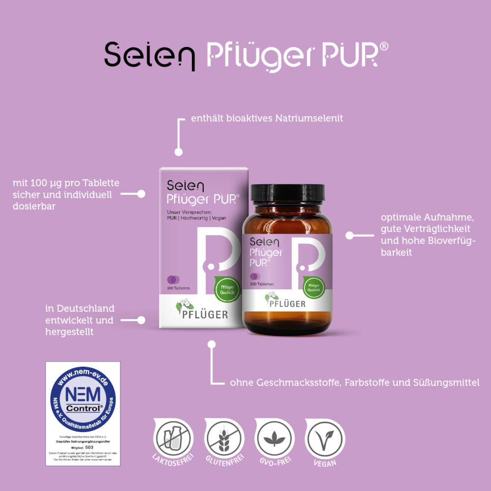 Selen Pflüger PUR 100 St Tabletten