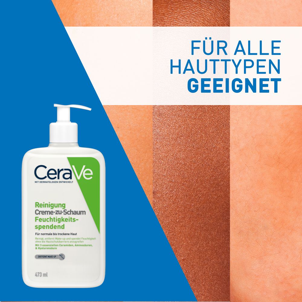 CeraVe Reinigung Creme-zu-Schaum Feuchtigkeitsspendend 473 ml Gel
