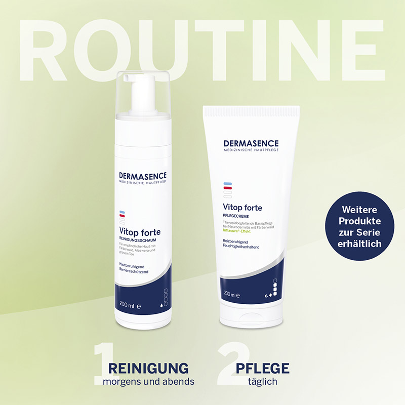 DERMASENCE Vitop forte REINIGUNGSSCHAUM 200 ml Schaum