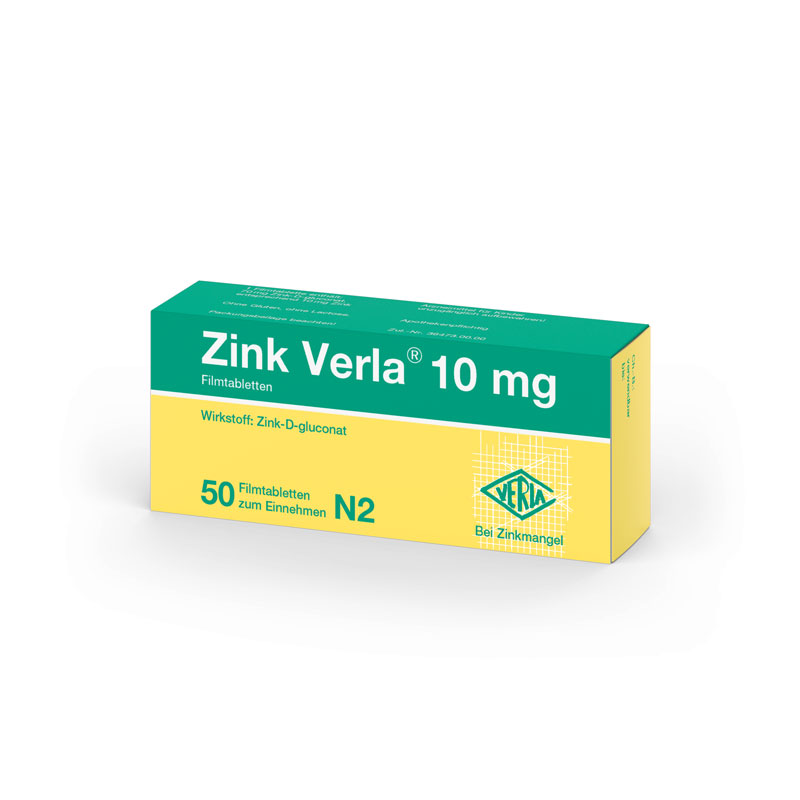 Zink Verla 10mg 50 St Filmtabletten