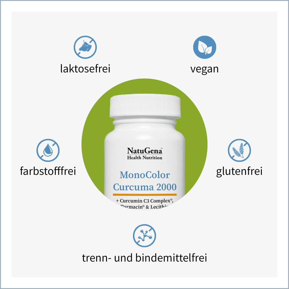 NatuGena MonoColor Curcuma 2000 90 St Kapseln
