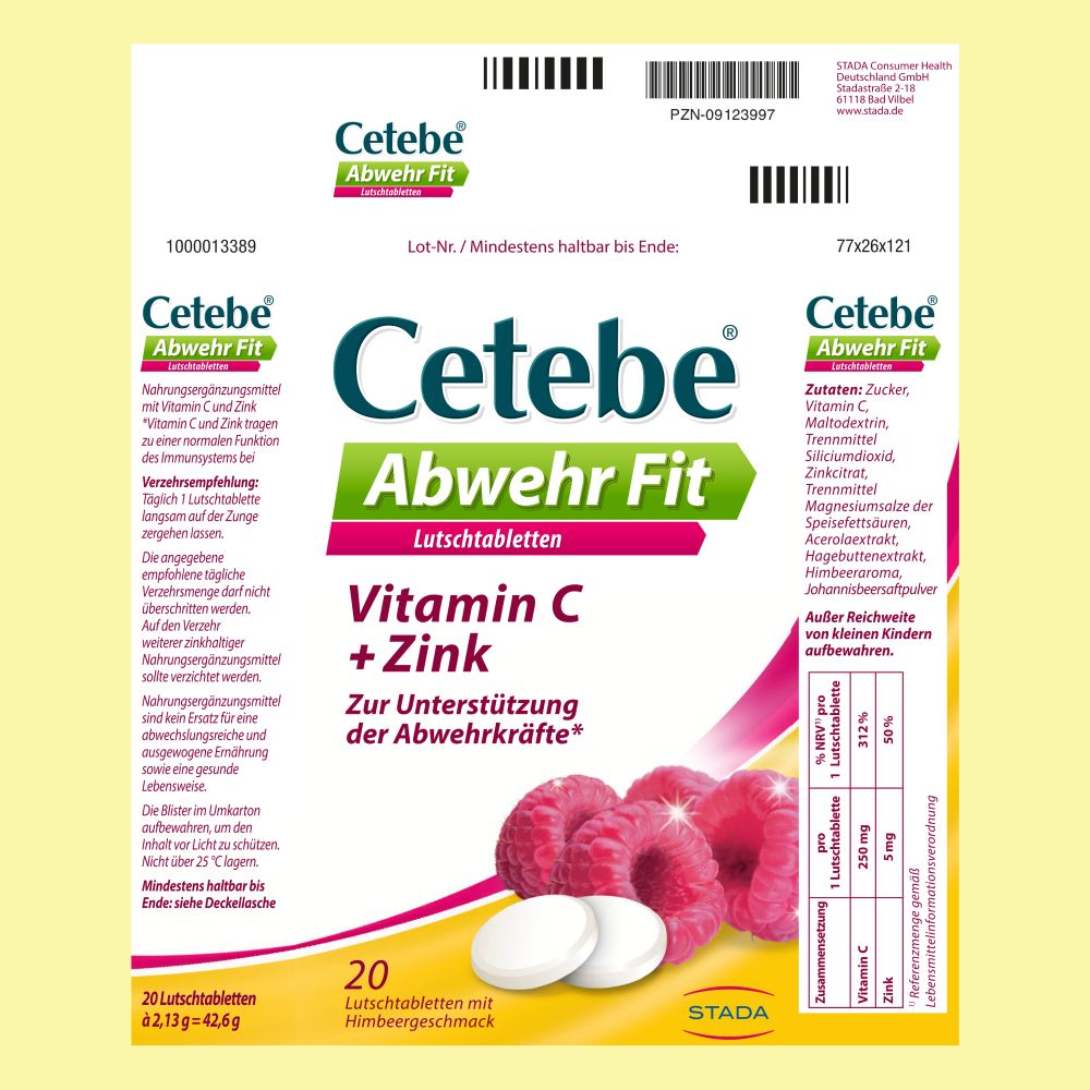 Cetebe Abwehr Fit  20 St Lutschtabletten