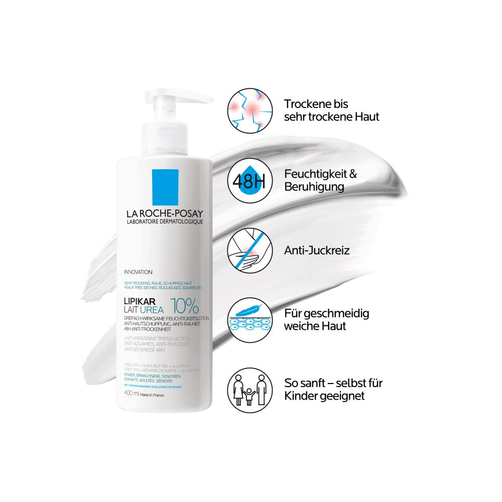 LA ROCHE-POSAY LIPIKAR LAIT UREA 10% 400 ml Milch