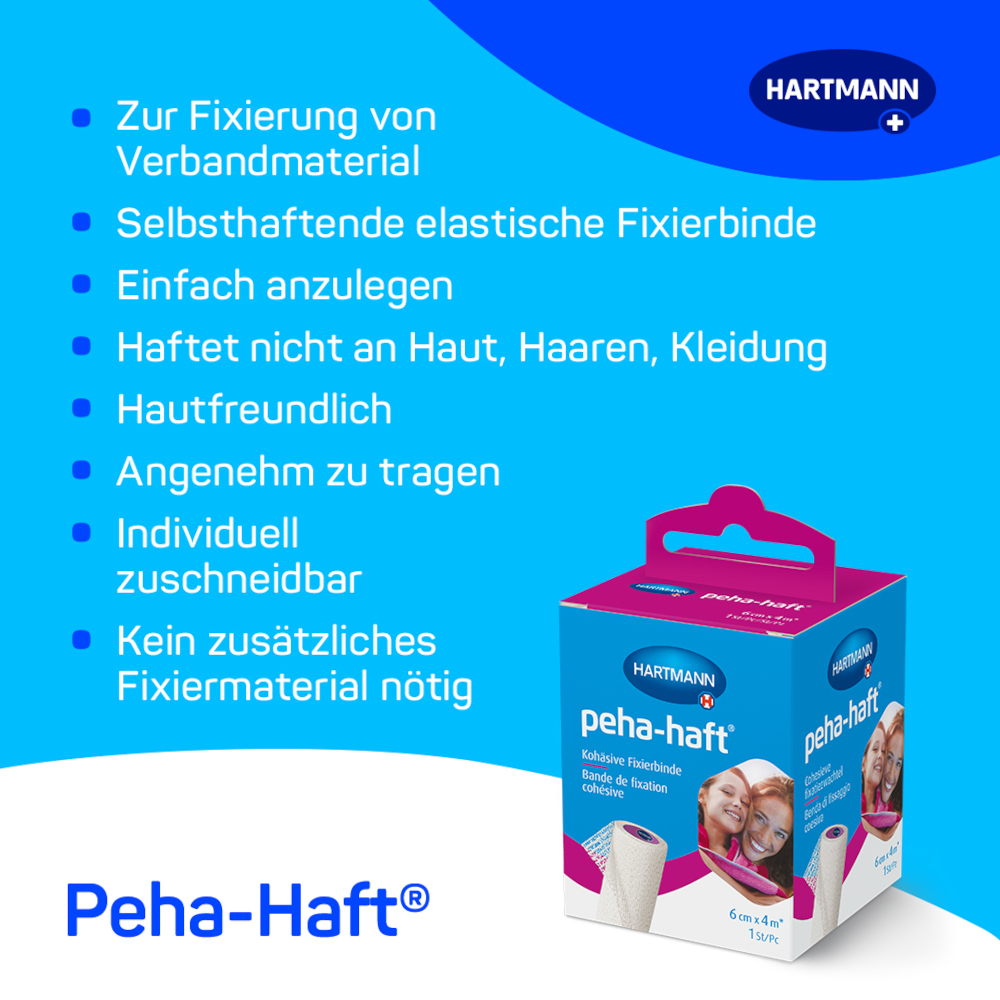 peha-haft Kohäsive Fixierbinde 6 cm x 4 m 1 St Binden
