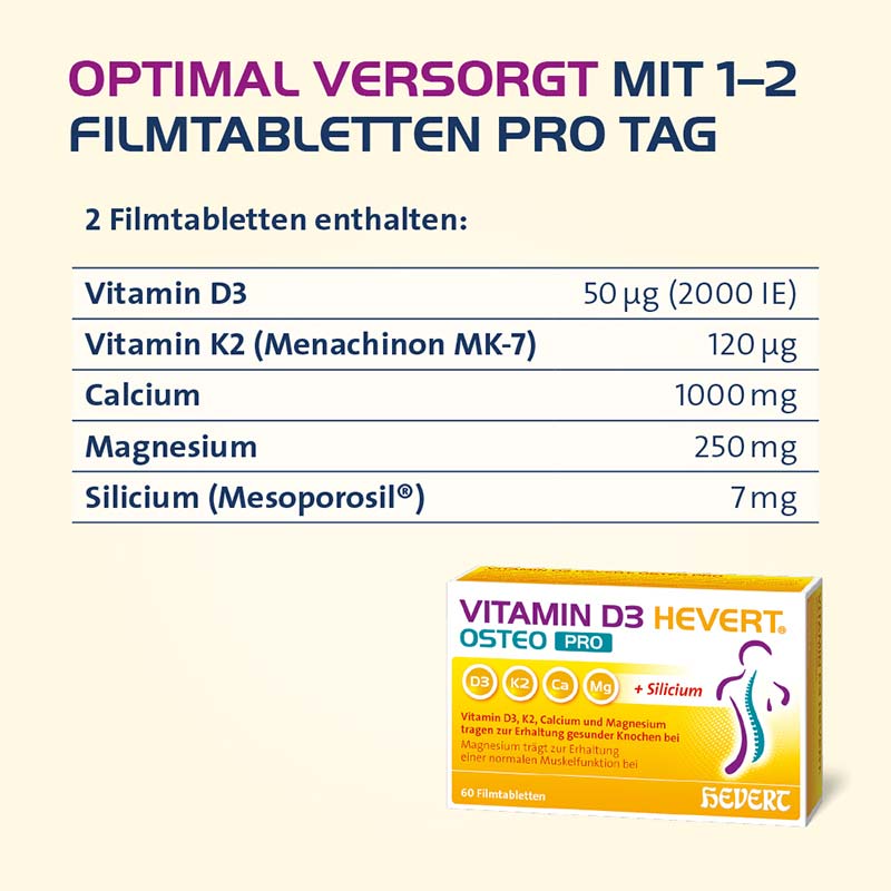 VITAMIN D3 HEVERT OSTEO PRO 120 St Filmtabletten