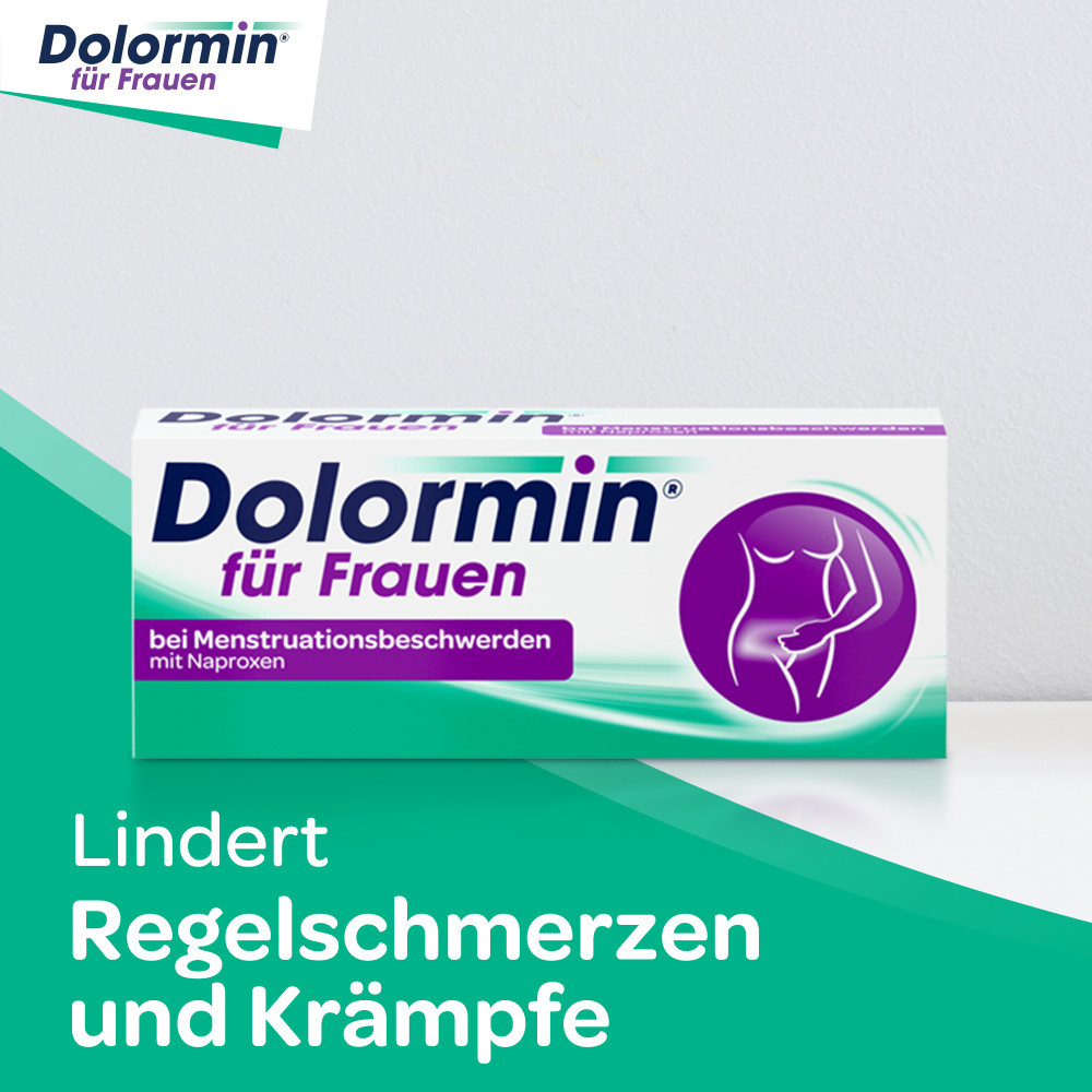 Dolormin für Frauen bei Regelschmerzen mit Naproxen