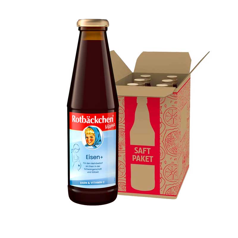 Rabenhorst Rotbäckchen Mama Eisen+ Saft 6x450 ml Saft
