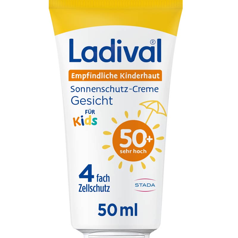 Ladival Empfindliche Kinderhaut Sonnenschutz-Creme Gesicht für Kids LSF 50+ 50 ml Creme