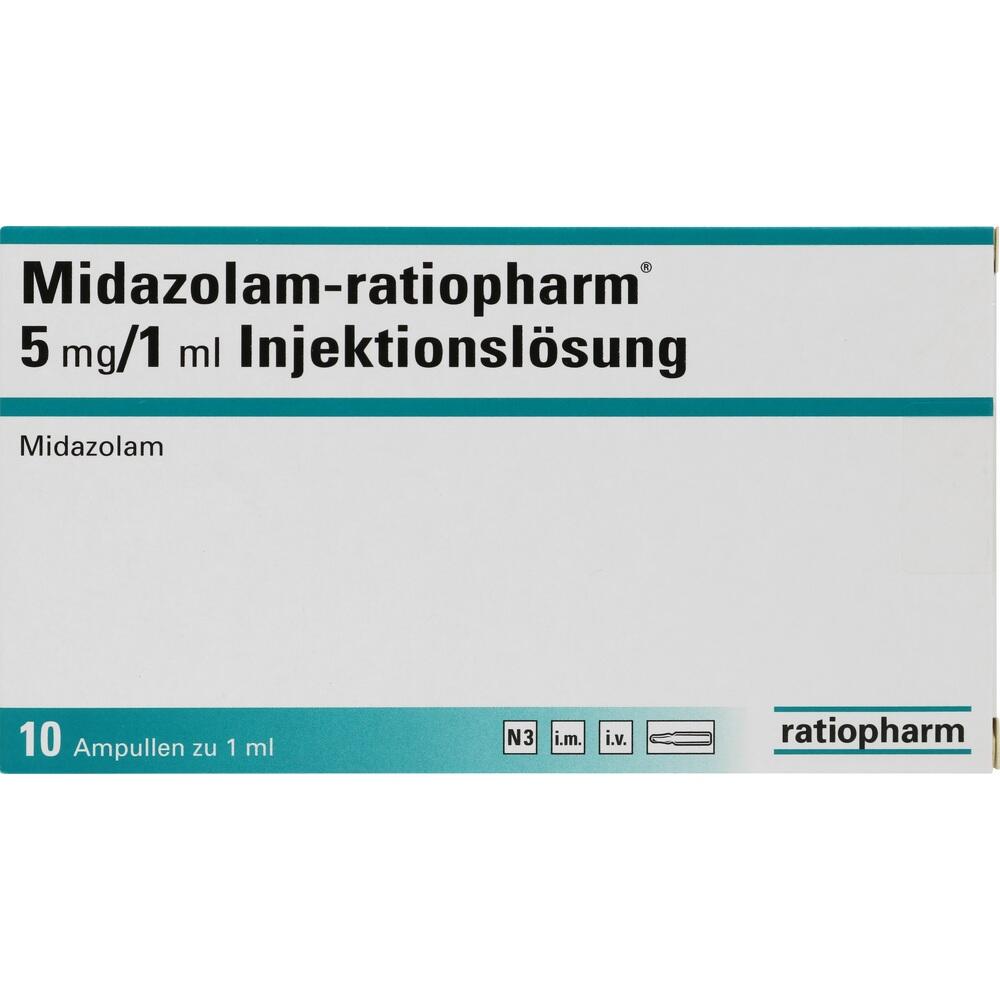 MIDAZOLAM ratiopharm 5 mg/1 ml Injektionslösung Ampullen 10 St Ampullen