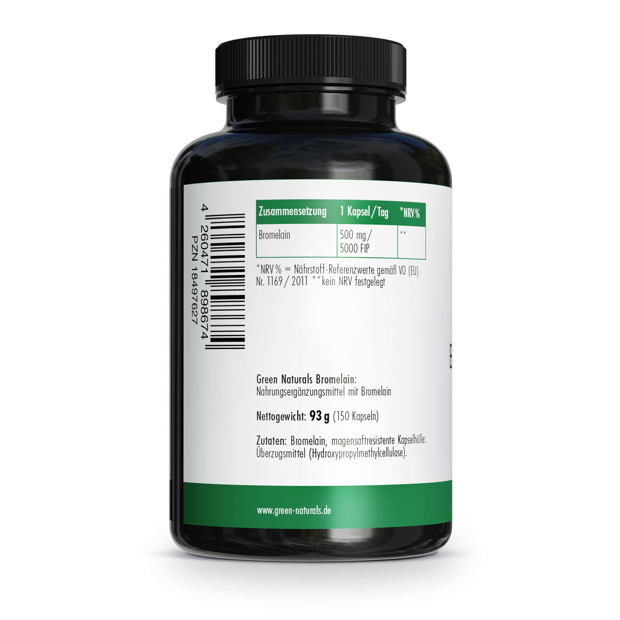 GREEN NATURALS BROMELAIN 500 mg 150 St Kapseln