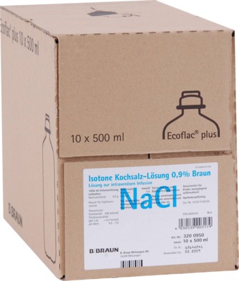 ISOTONE Kochsalz-Lösung 0,9% Braun Ecoflac Plus 10X500 ml Infusionslösung