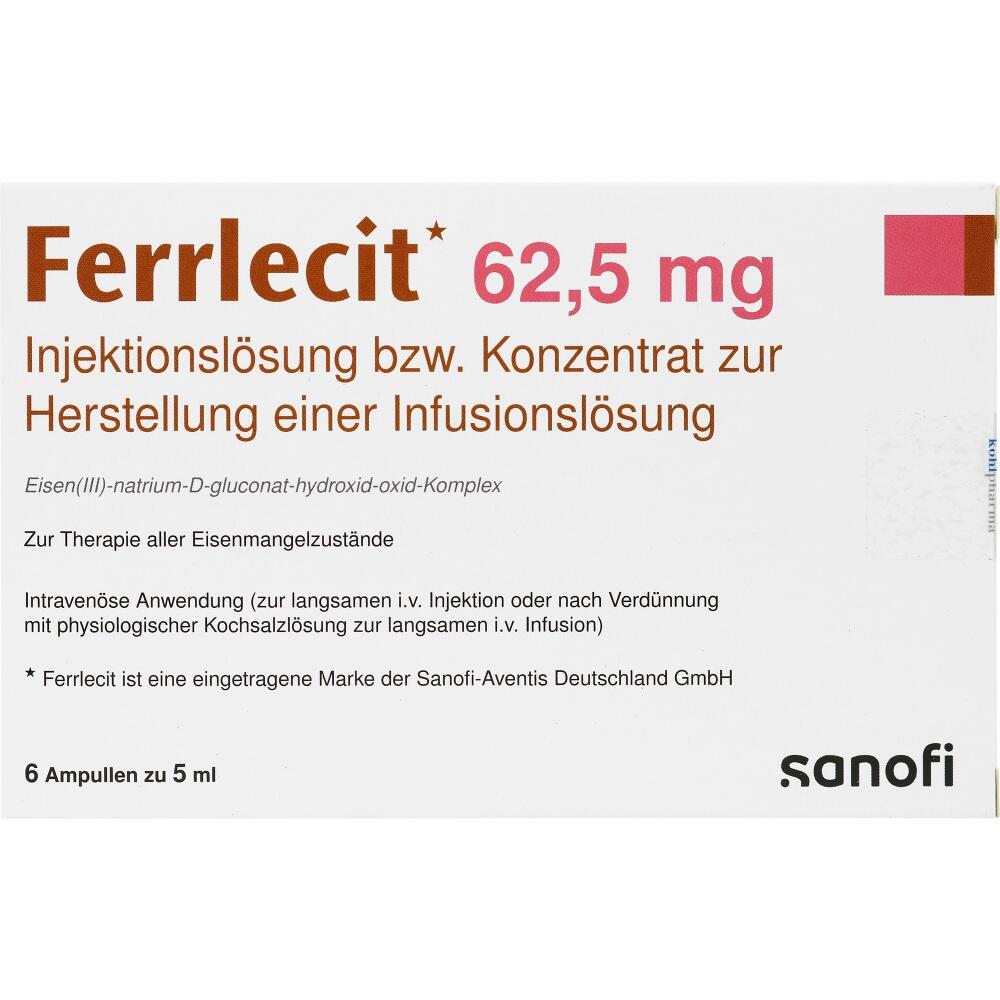 FERRLECIT 62,5 mg Ampullen 6X5 ml Ampullen