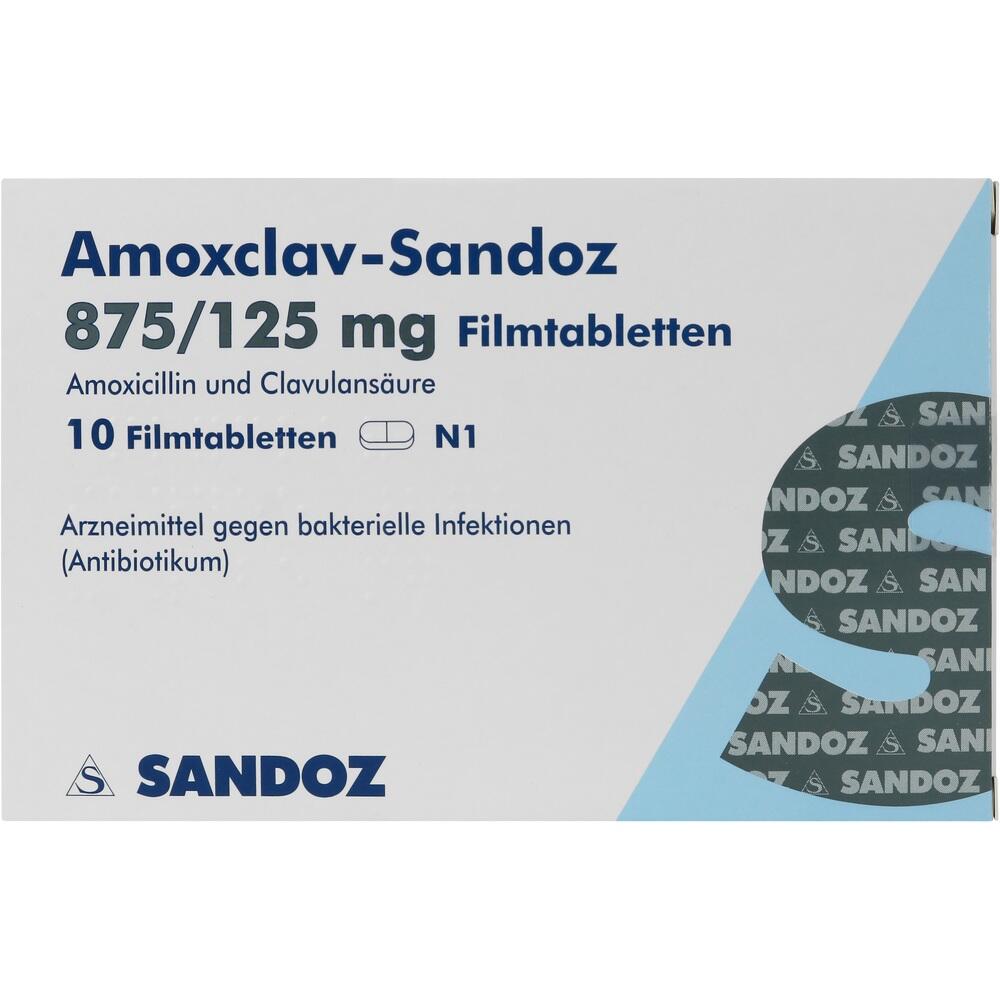 Amoxclav-Sandoz 875/125mg 10 St Filmtabletten