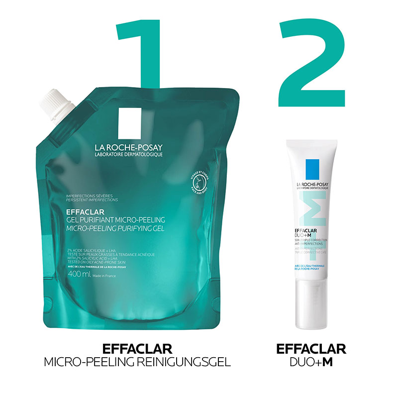 LA ROCHE-POSAY EFFACLAR MIKRO-PEELING REINIGUNG Nachfüllpack 400 ml Gel