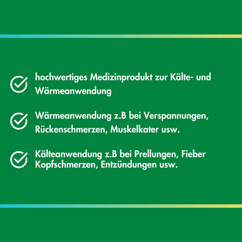 RÖWO 2 Kalt-/Warm-Kompressen mit Klettbandage 1 Packung Kompressen
