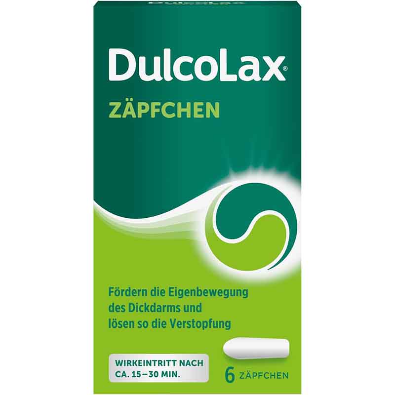 DulcoLax ZÄPFCHEN - Abführmittel bei Verstopfung  6 St Suppositorien