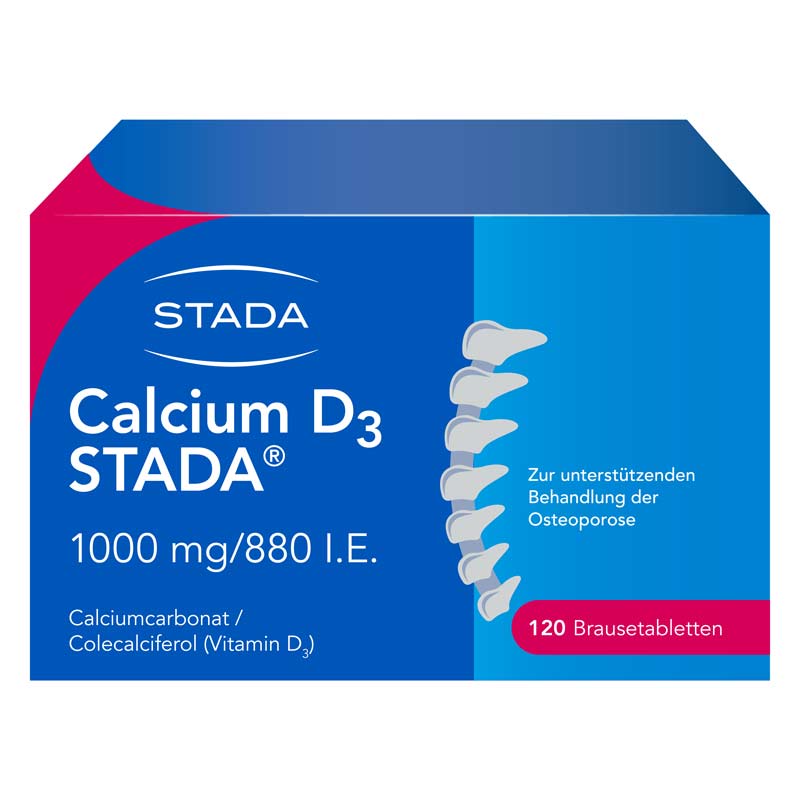 Calcium D3 STADA 1000mg/880 I.E.  120 St Brausetabletten