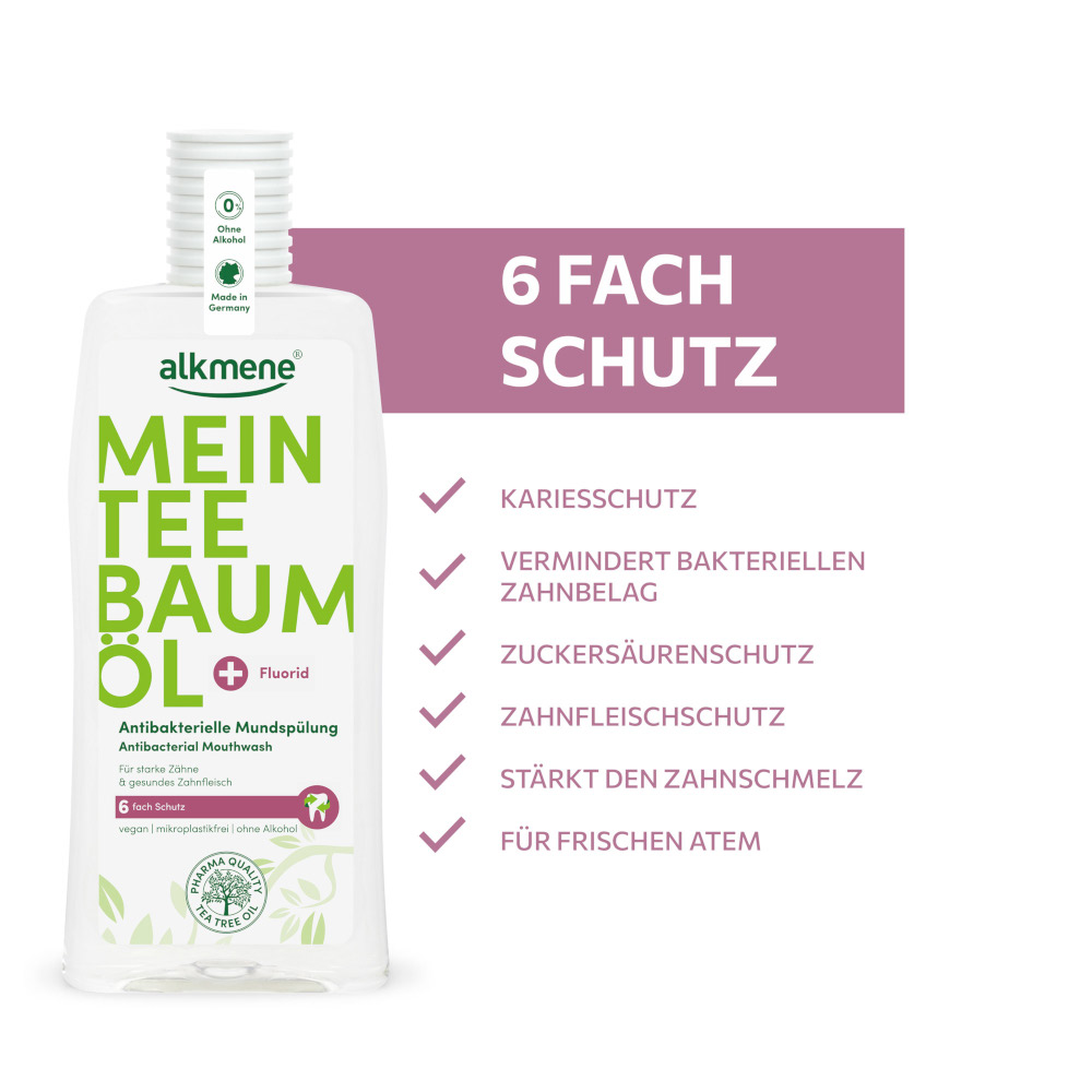 alkmene MEIN TEE BAUM ÖL Antibakterielle Mundspülung 500 ml Spüllösung