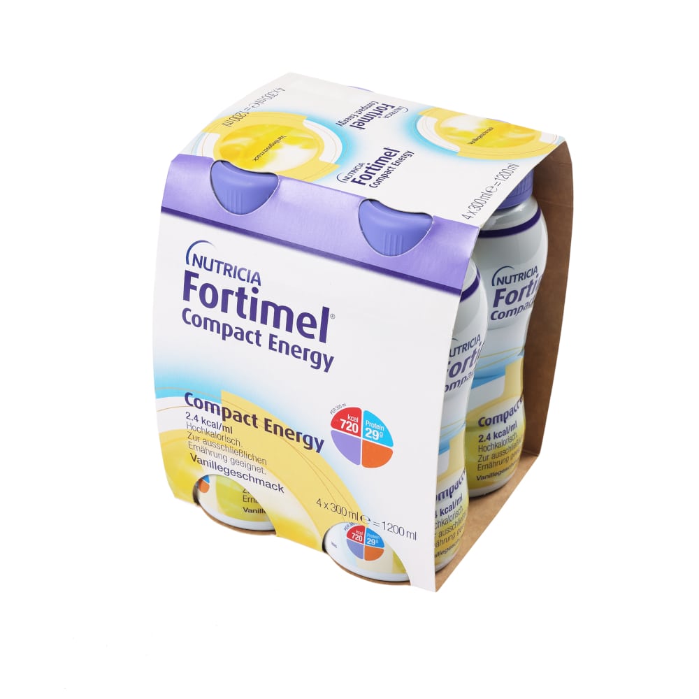 Fortimel Compact Energy Trinknahrung Vanille 4X300 ml Flüssigkeit