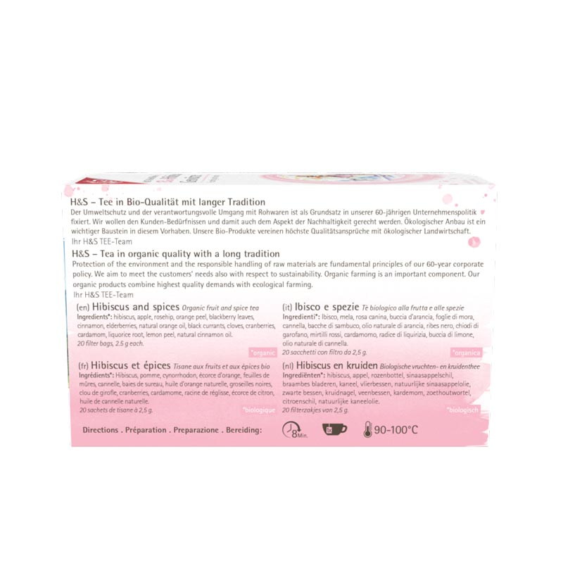 H&S Wohlfühltee Wintertee Bio Hibiskus 20X2.5 g Filterbeutel