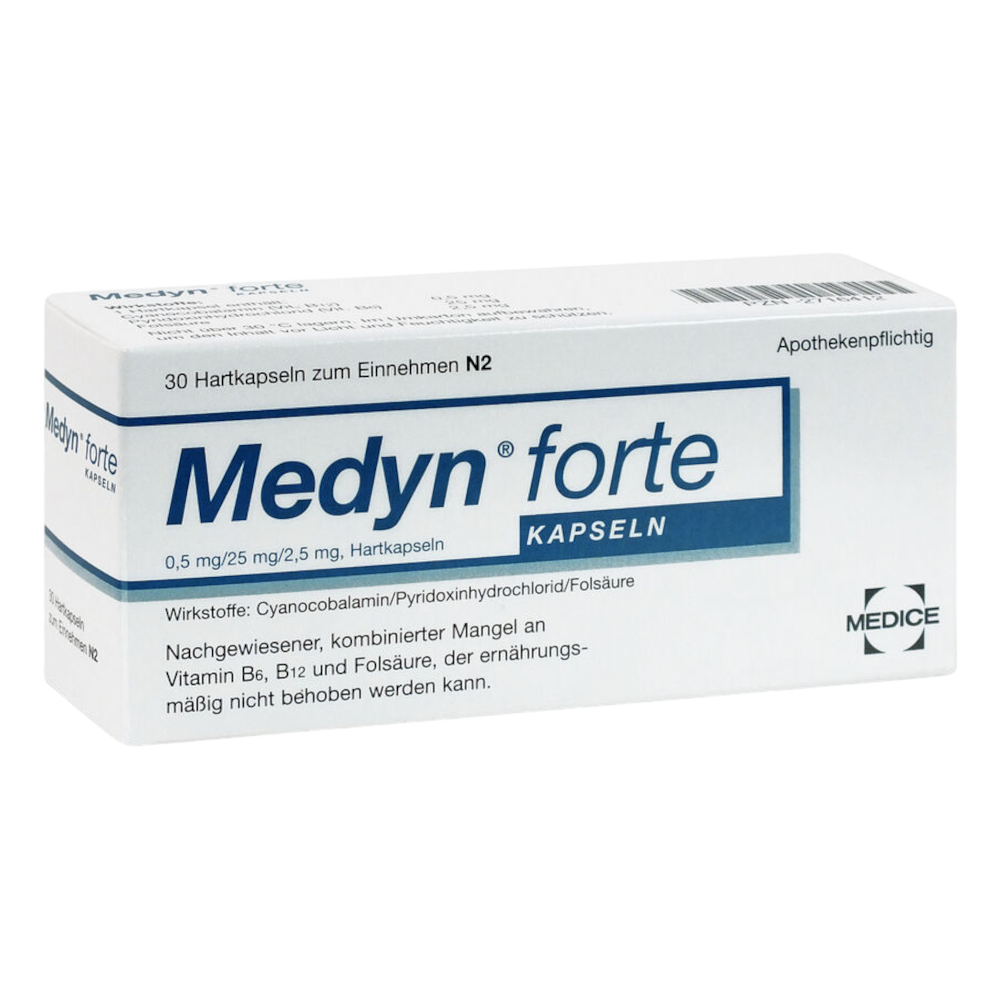 Medyn forte 30 bei Erschöpfung durch Vitamin-Mangel 30 St Hartkapseln