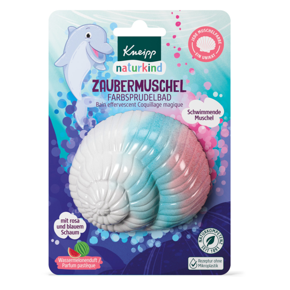 Kneipp naturkind ZAUBERMUSCHEL FARBSPRUDELBAD 85 g Salz