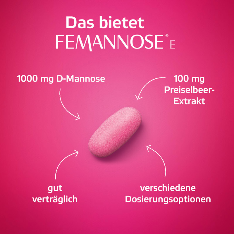 FEMANNOSE E MIT PREISELBEER-EXTRAKT TABLETTEN D-Mannose 30 St Tabletten