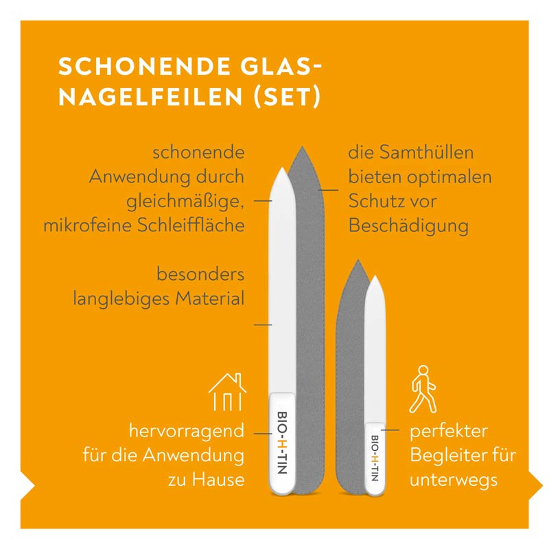 BIO-H-TIN Schonende GLAS-NAGELFEILEN SET 1 St