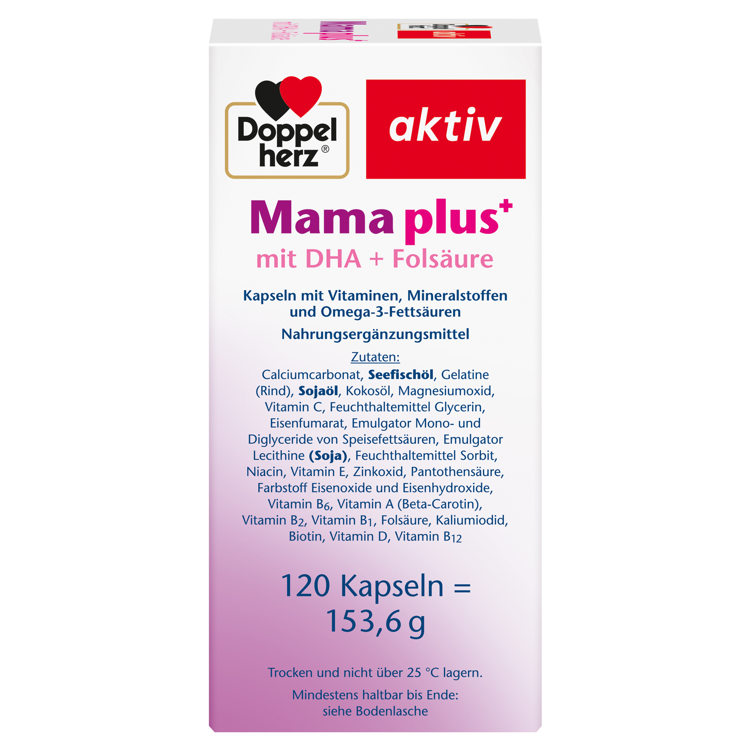 Doppelherz aktiv Mama plus+ mit DHA + Folsäure 120 St Kapseln