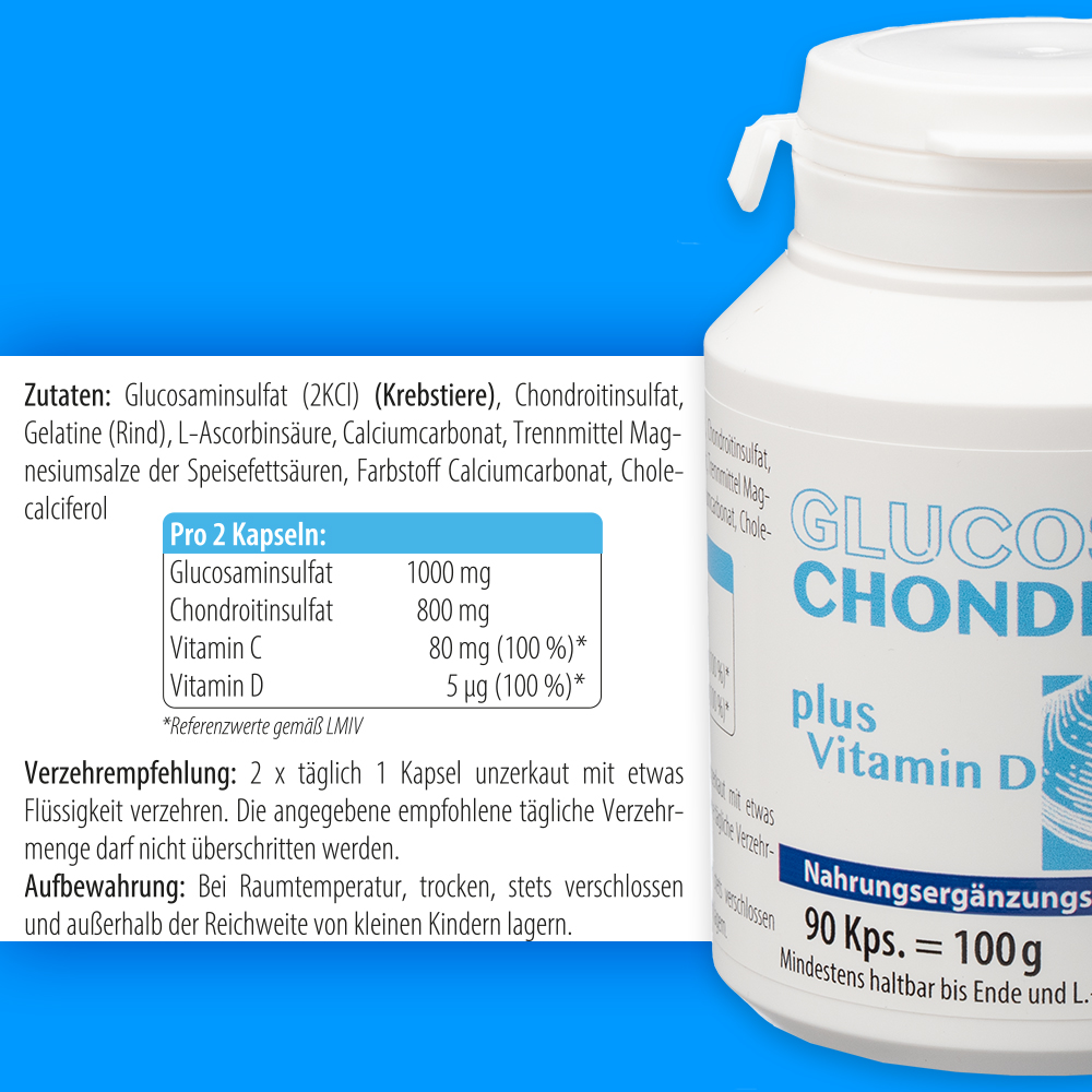 GLUCOSAMIN-CHONDROITIN+Vitamin D Kapseln 90 St Kapseln