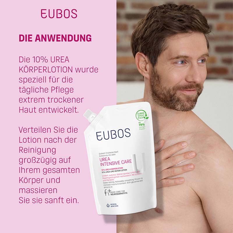 Eubos Extrem trockene Haut UREA INTENSIVE CARE 10% Körperlotion Nachfüllbeutel 400 ml Lotion
