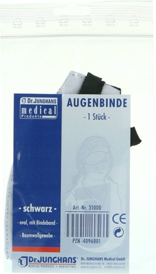 AUGENBINDE oval m.Bindeband schwarz 1 St Binden