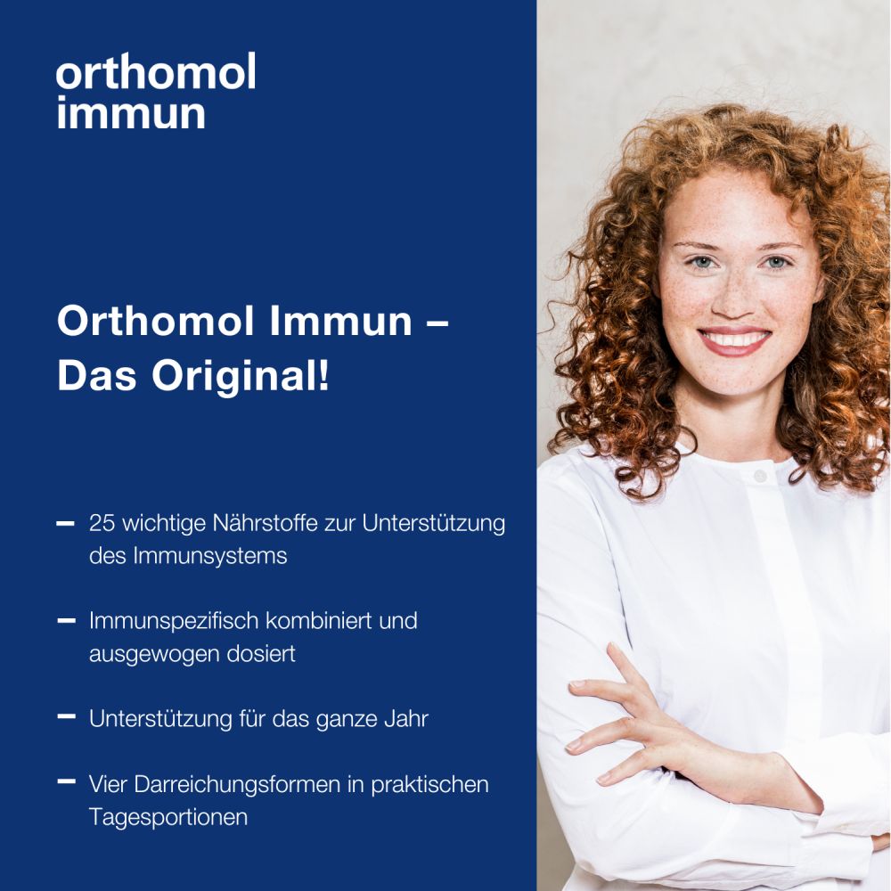 orthomol immun - Mikronährstoffe mit Vitamin C, Vitamin D und Zink - Trinkampullen/Tabletten