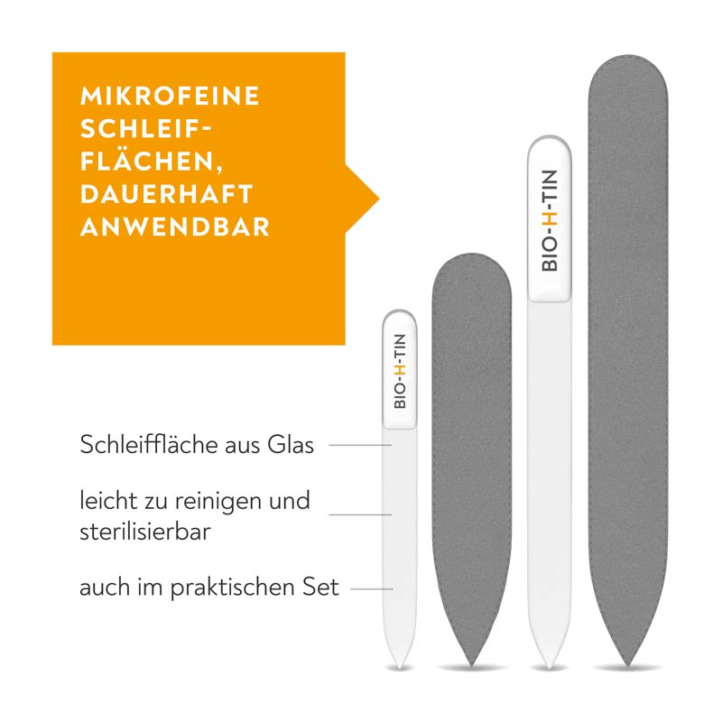BIO-H-TIN Schonende GLAS-NAGELFEILEN SET 1 St
