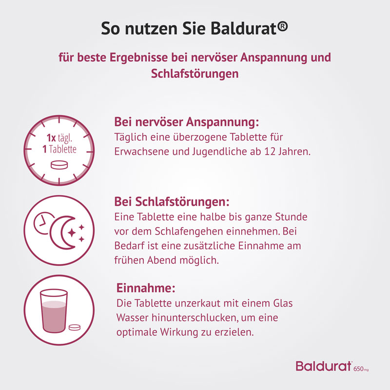 Baldurat bei Schlafstörungen 50er 50 St Filmtabletten
