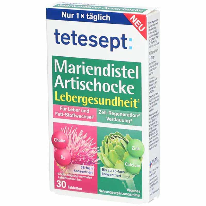 tetesept Mariendistel Artischocke 30 St Tabletten