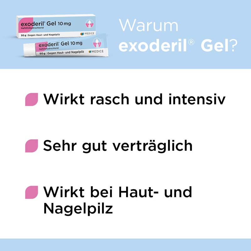 exoderil Gel bei Fuß- & Nagelpilz 50 g Gel