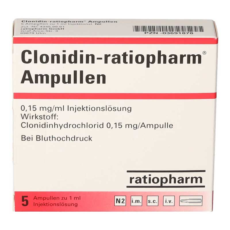 CLONIDIN ratiopharm Ampullen 5 St Ampullen