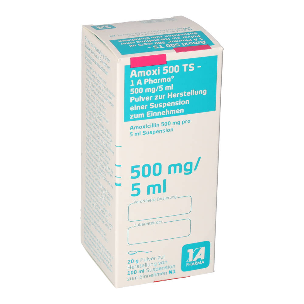 Amoxi 500 TS-1 A Pharma 100 ml Pulver zur Herstellung einer Suspension zum Einnehmen