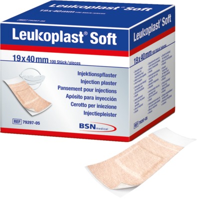 LEUKOPLAST Soft Injektionspflaster Strips 19x40 mm 100 St Pflaster
