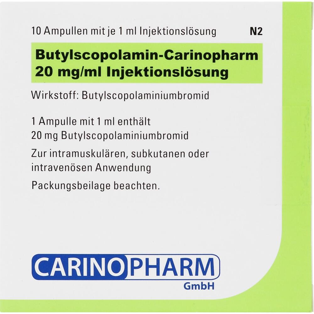 Butylscopolamin-Carinopharm 20 mg/ml 10 St Injektionslösung