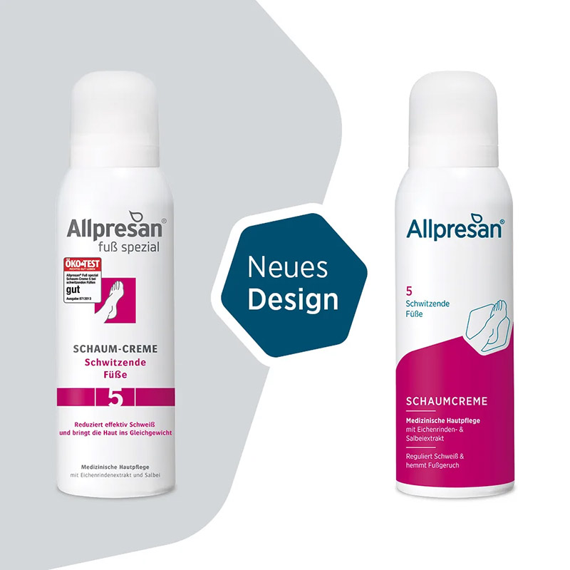 Allpresan Fuß spezial Nr. 5 SCHAUM-CREME Schwitzende Füße 125 ml Schaum