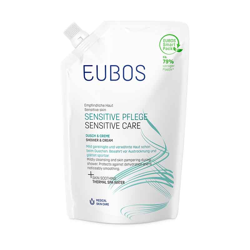 EUBOS SENSITIVE PFLEGE Dusch & Creme Nachfüllbeutel 400 ml Emulsion