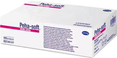 PEHA-SOFT nitrile white Untersuchungshandschuhe unsteril L 100 St Handschuhe