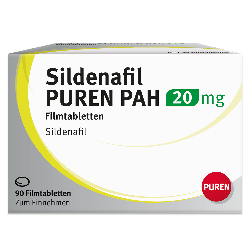 Sildenafil PUREN PAH 20 mg 90 St Filmtabletten