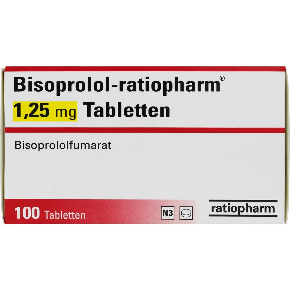 Bisoprolol-ratiopharm 1,25mg 100 St Tabletten