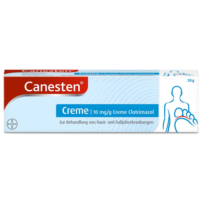 Canesten gegen Pilzerkrankungen an Haut & Füßen 20 g Creme